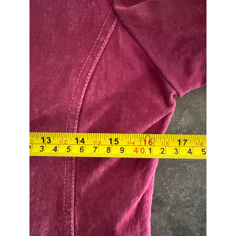 Vintage Live A Little Size PS 100% Leather Pink Button Jacket - Picture 5 of 6